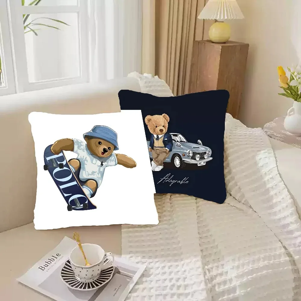 BaronFFilou coussin ours nordique géométrique lin Art ludique décor à la maison Premium doux Durable lavable en Machine chambre d'enfants salon