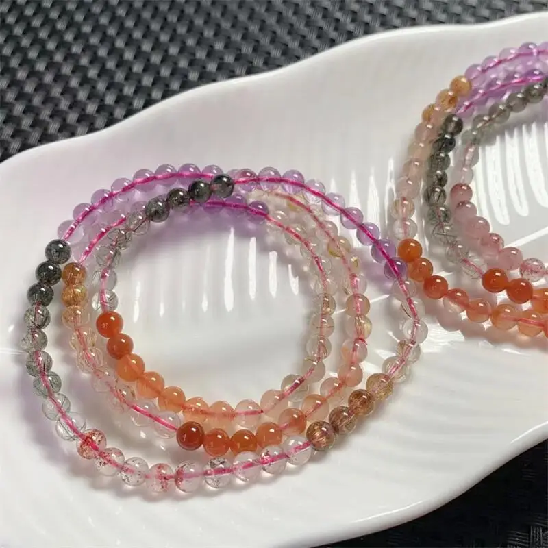 

Тройной Браслет из натурального кварца, 5,2 мм