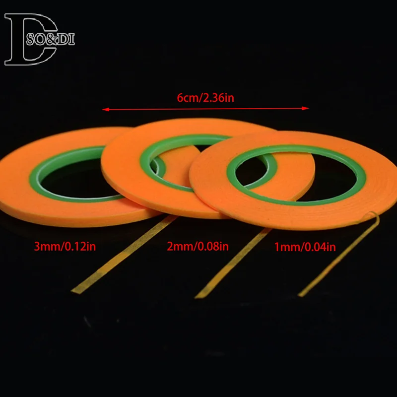 18M 1/2/3MM Żółta taśma zakrywająca model Samoprzylepny papier teksturowany Dekoracja lakieru samochodowego Bezszwowa rozdarcie dłoni bez znaku do malowania