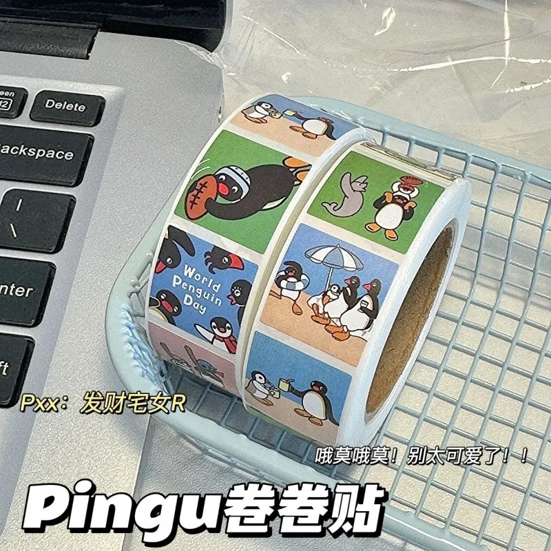 500 Stücke Pingu Niedlichen Pinguin Aufkleber PVC Aufkleber Dekoration Telefon Skateboard Gepäck Kühlschrank Graffiti Aufkleber Schreibwaren Spielzeug Kind Geschenk