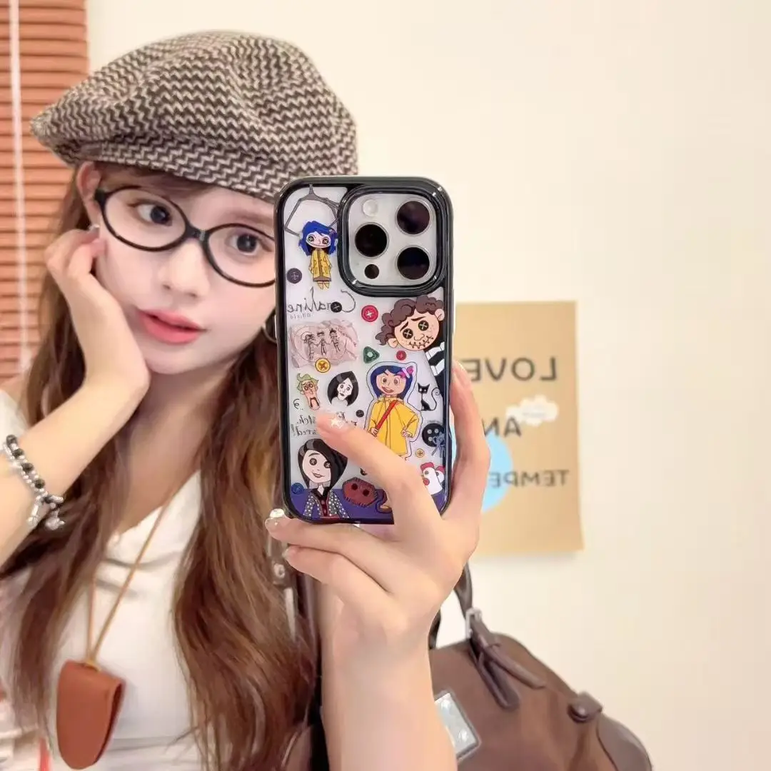 

Miniso ghost mom cartoon case suitable for iPhone 16 Pro Max, Apple 15/14/13, female anti-drop phone cover