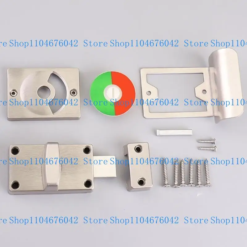 

5asd Metal Door Lock Public Toilet WC Hardware for Latch For Bathroom Occupied Vacant Engaged Dressing Roo
