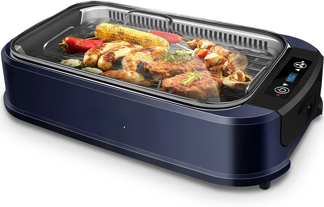 

Electric Grill CUSIMAX Smokeless Grill Portable Korean BBQ Grill with Turbo Smoke Extractor Technology