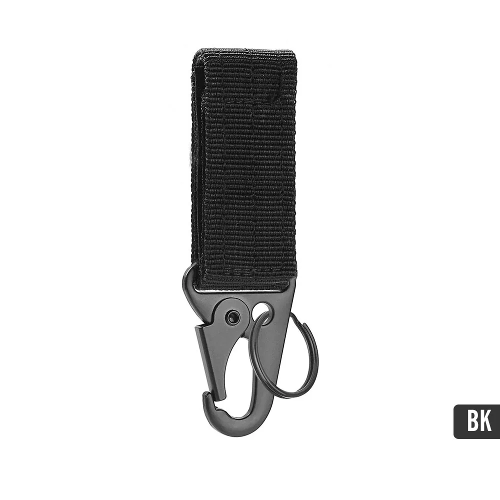 Mosquetón de nailon de alta resistencia, gancho para llaves, hebilla de correas MOLLE, sistema colgante, hebilla de cinturón, accesorios colgantes para acampar y hacer senderismo