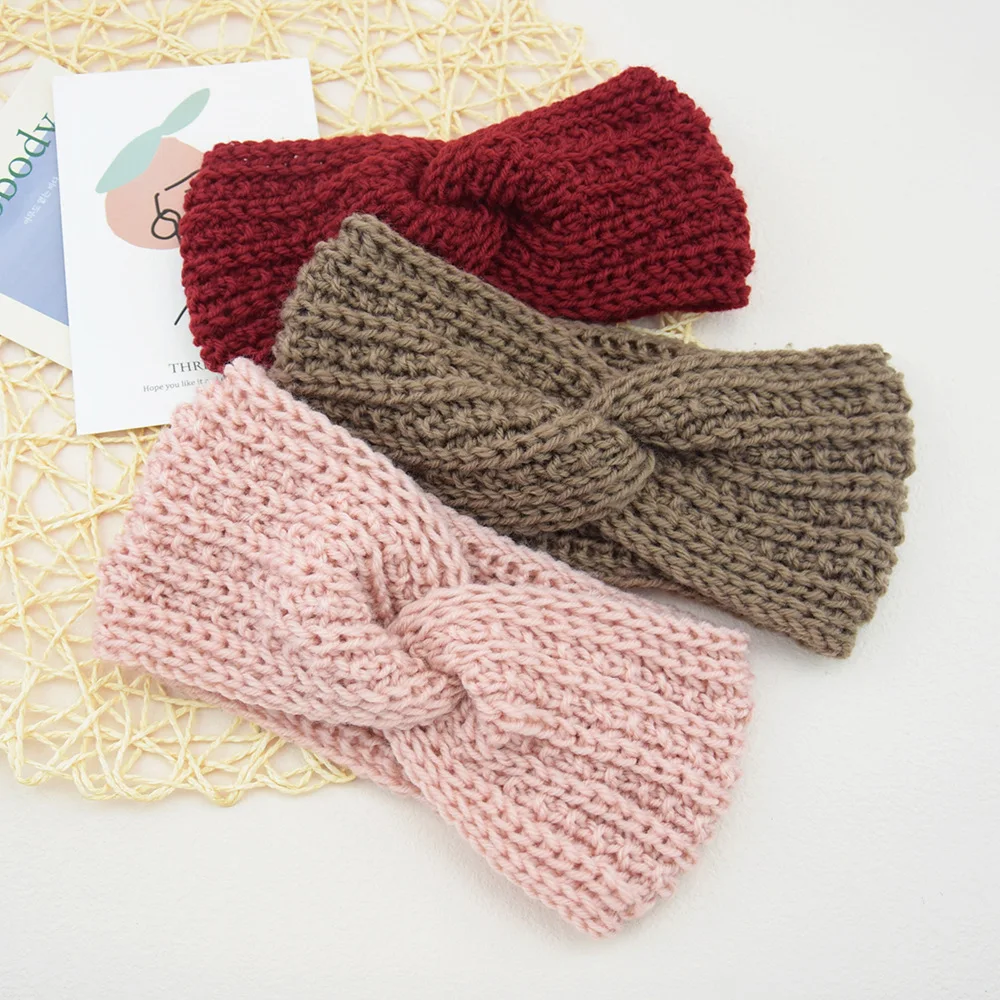 

New Winter Wide Cross Sport Headband for Women Girls Elastic Knitted Warm Hair Holder Hair Band Headwear Autumn Hair Accessories