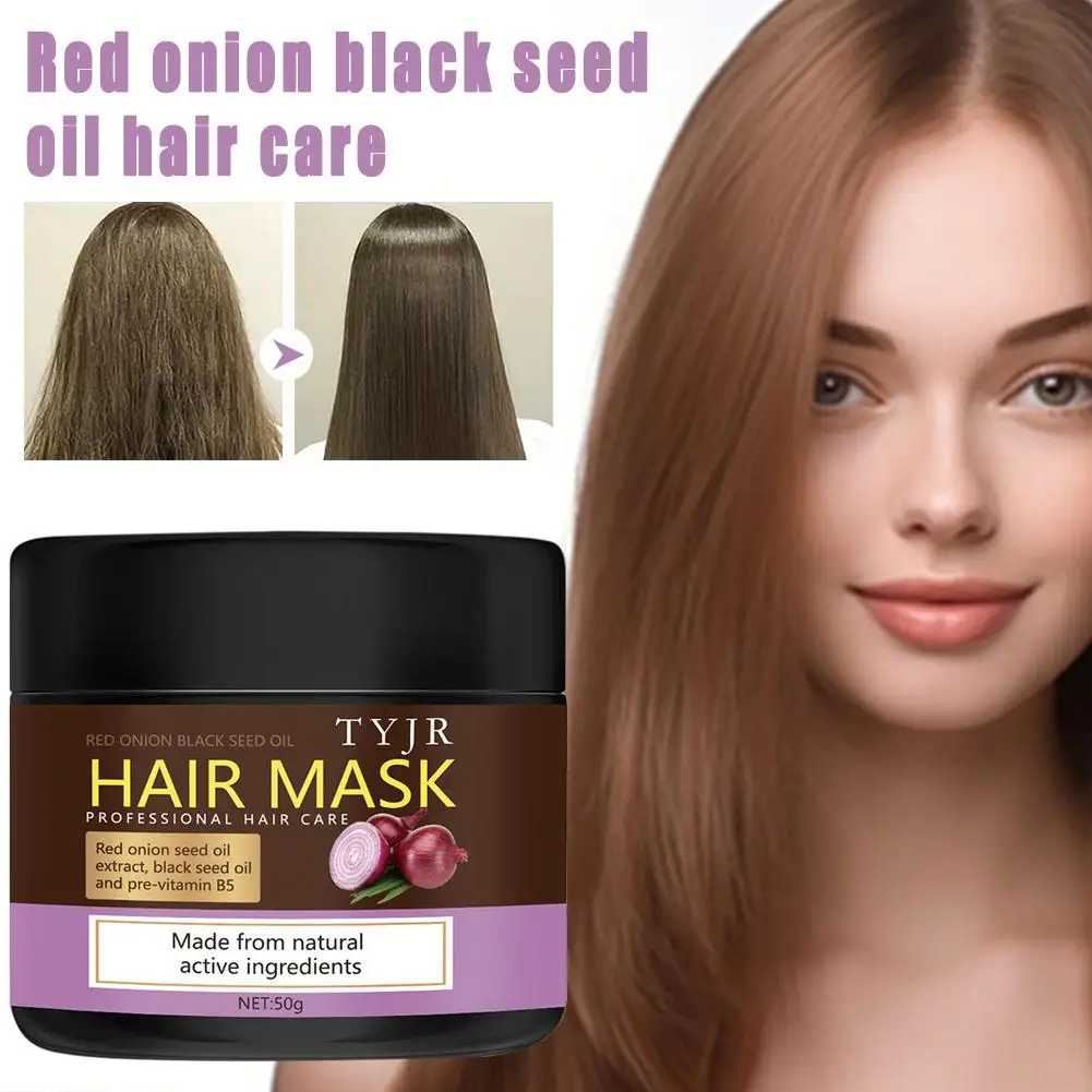 Red Onion Black Seed Oil Hair Care  Anti-hair Loss Nourishing Hair Care 50g Hair Mask Treatment For Dry And Damaged Hair