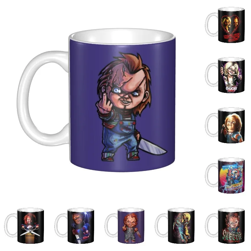 DIY The Killer Doll Chucky Ceramic Mug Personalized Child's Play Horror Movie Coffee Cups Creative Present