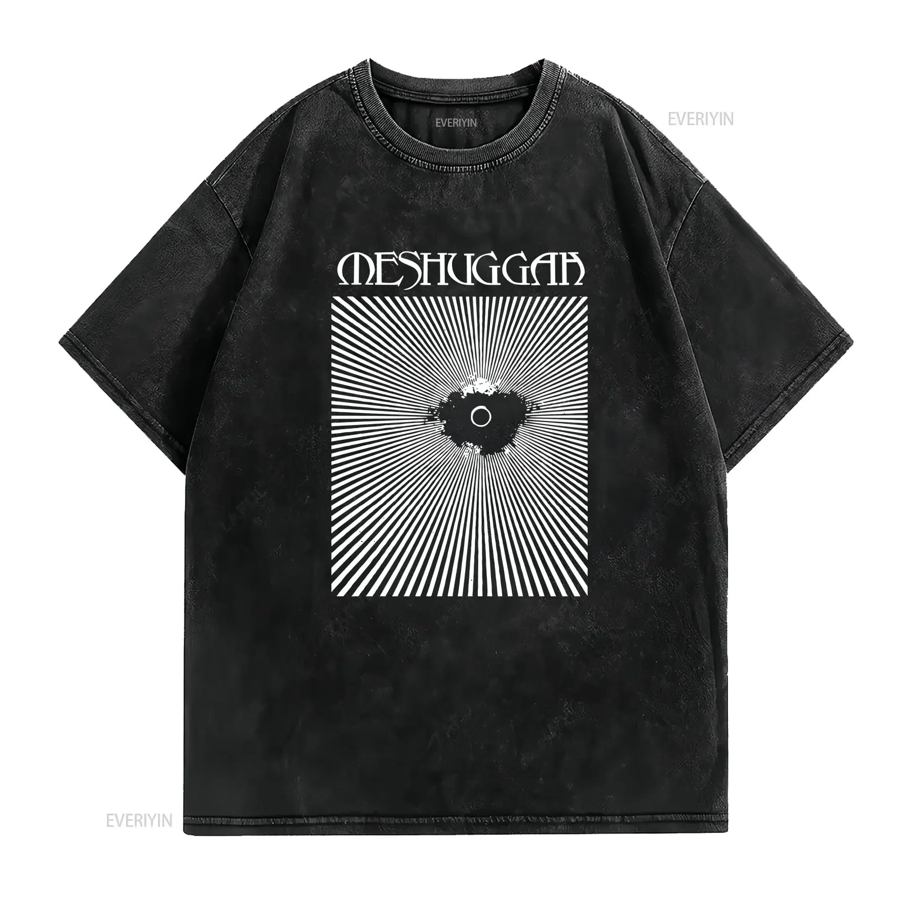 Vtg MESHUGGAH 1989 Tour Cotton Black Full Size T Shirt AP562 vintage Washed fashion Comfortable Slightly Soft Versatile