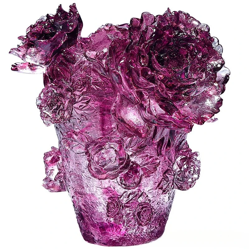 Rose vase ornament friend high-end atmosphere practical living room entrance decoration