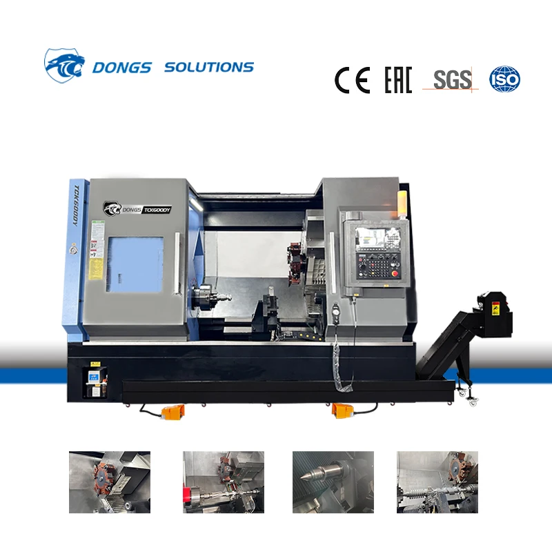 DONGS Single Spindle Slant Bed Cnc Turning Milling Center, Precision CNC Machine TCK600DY Cnc Turning and Milling Machine