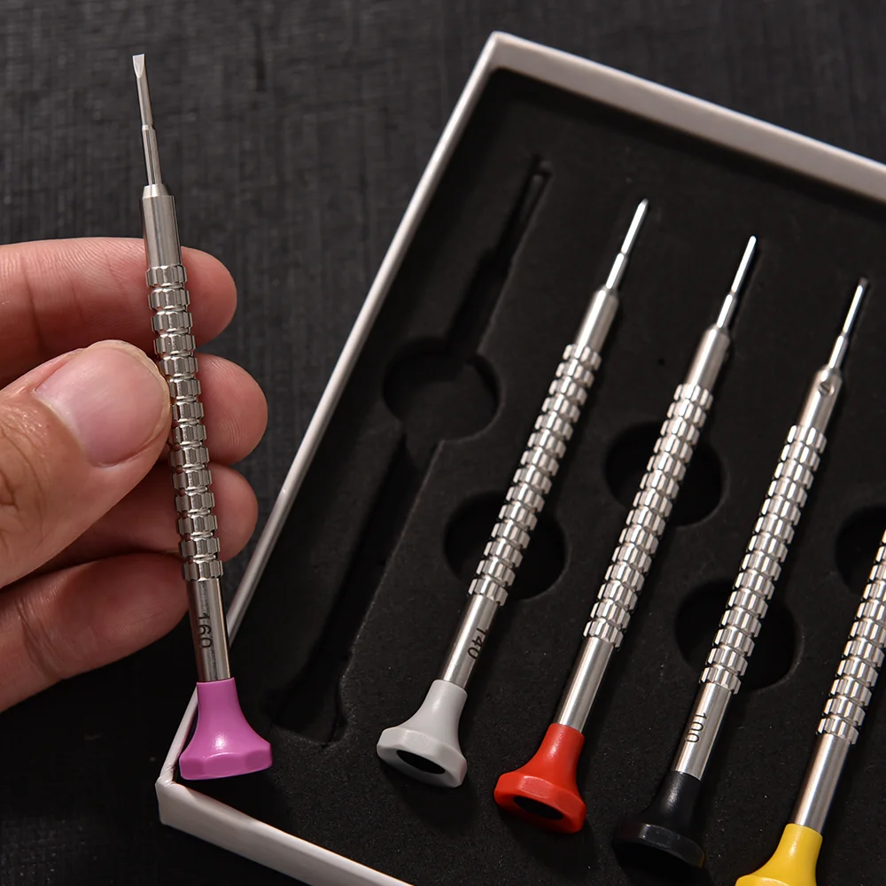 

0.8-1.6mm Precision Screwdriver Watch Jewelry Repair Tool Set Stainless Steel Flat Slotted Screwdrivers Repair Watch Hand Tools