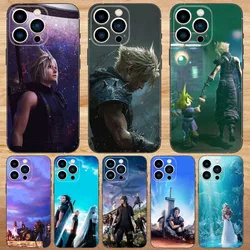 Final F-Fantasy Phone Case For iPhone15,14,13,12,11,Pro,Max,Plus,Mini,X,XS,XR,8,7,6,S,Plus,SE Soft Black Case