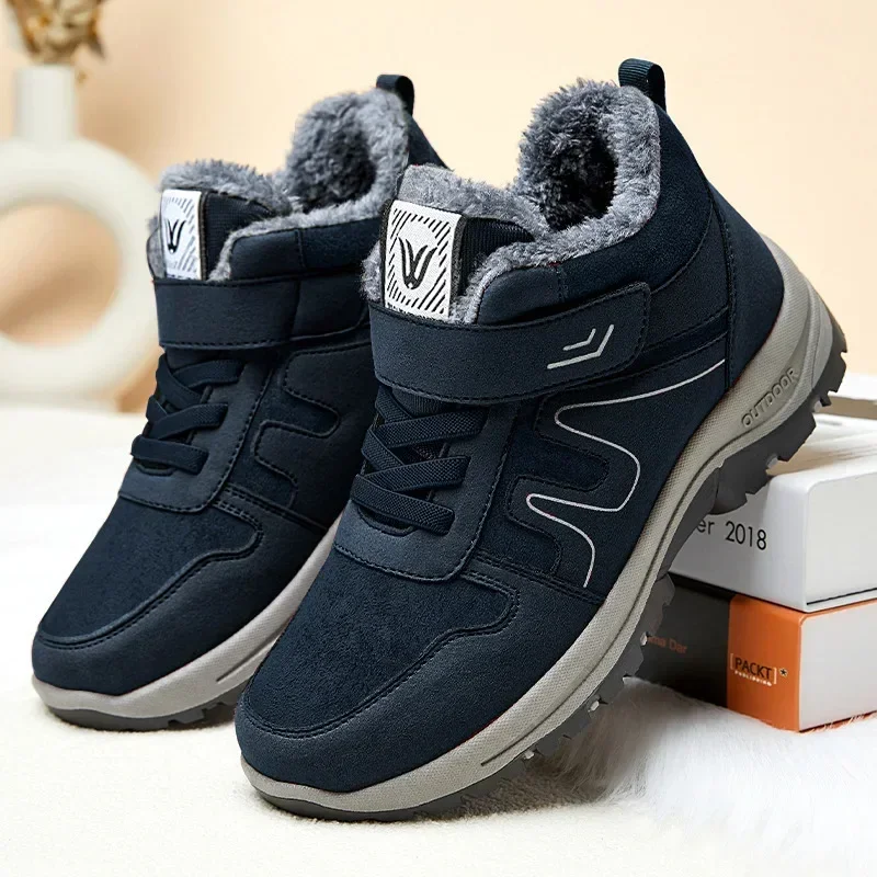 Winter Boots Men New Sneaker Warm Snow Ankle Boots Women Shoes Offers Unisex Outdoor Non-slip Work High-top Casual Shoes