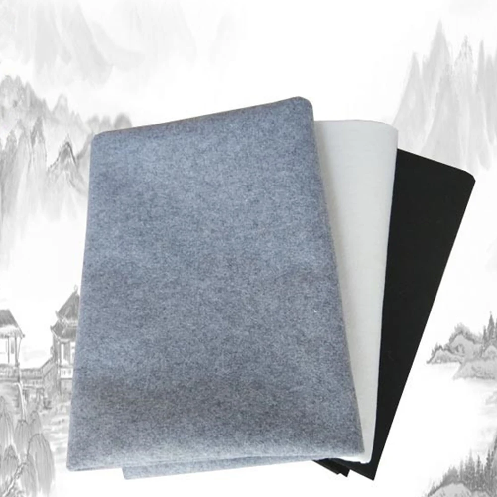 

Place Mats for Table Wool Felt Pad Calligraphy Painting Suite Chinese Beige
