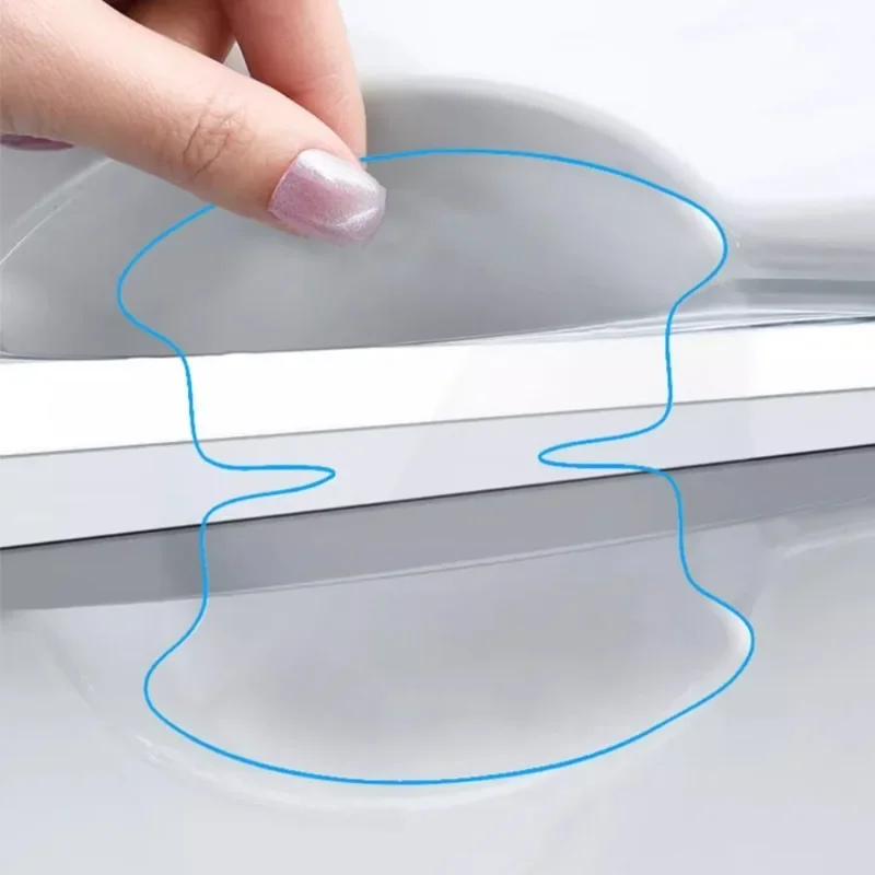 Invisible Car Door Bowl Handle Protective Sticker Anti-collision Scratch-resistant Protection Clear Strip Stickers Car Decals