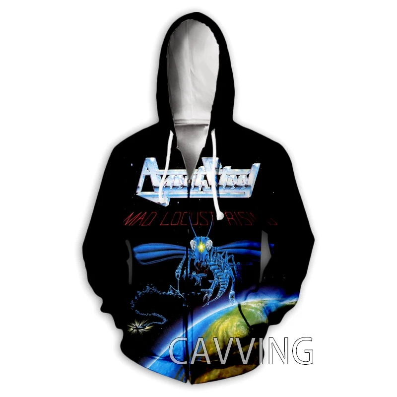 CAVVING 3D Printed  Agent Steel  Band  Zipper Hoodies Zip Hooded Sweatshirt Harajuku Hoodie Sweatshirt for Men/women