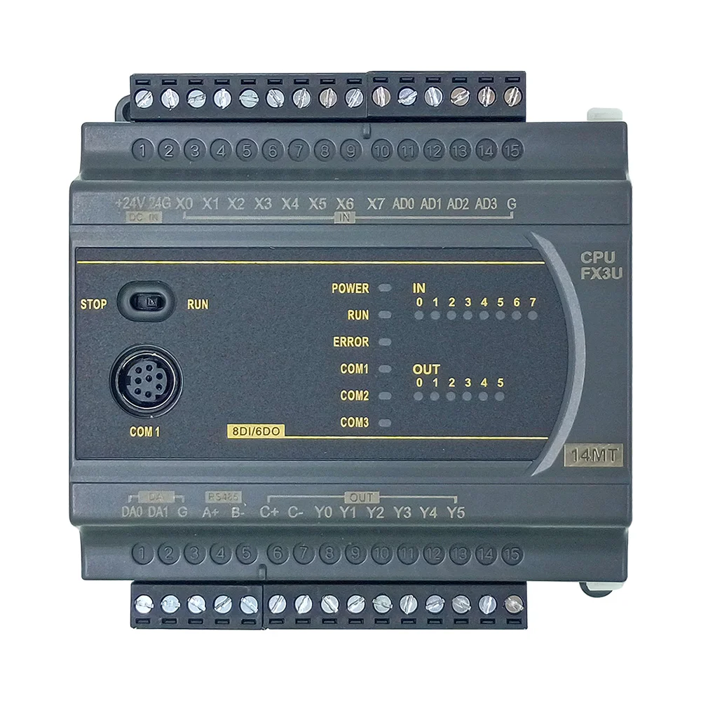 Imagem -04 - Transistor de Relé Mod485 Modbus Fx3u 010v 14 24 32 40 60 mr mt