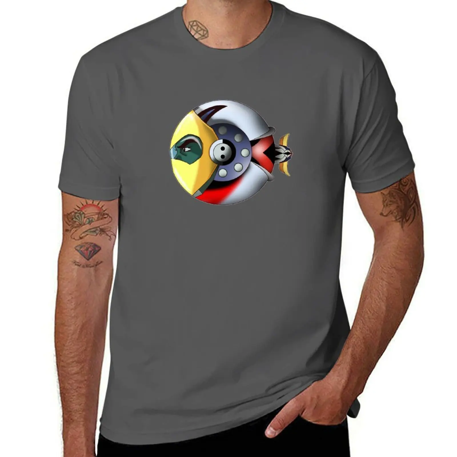 

UFO Robot T-Shirt Casual Breathable Short Sleeve Top