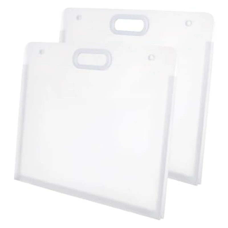 

2Pcs Plastic Art Folders Rectangular Art Storage Box For Painting Sketch Photography Art