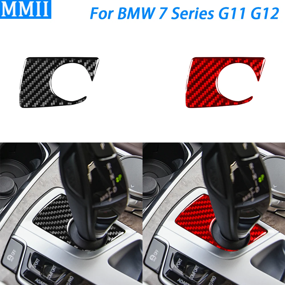 

For BMW 7 Series G11 G12 2015-2022 Carbon Fiber Gear Lever Under Panel Trim Cover Car Interior Decoration Accessories Sticker