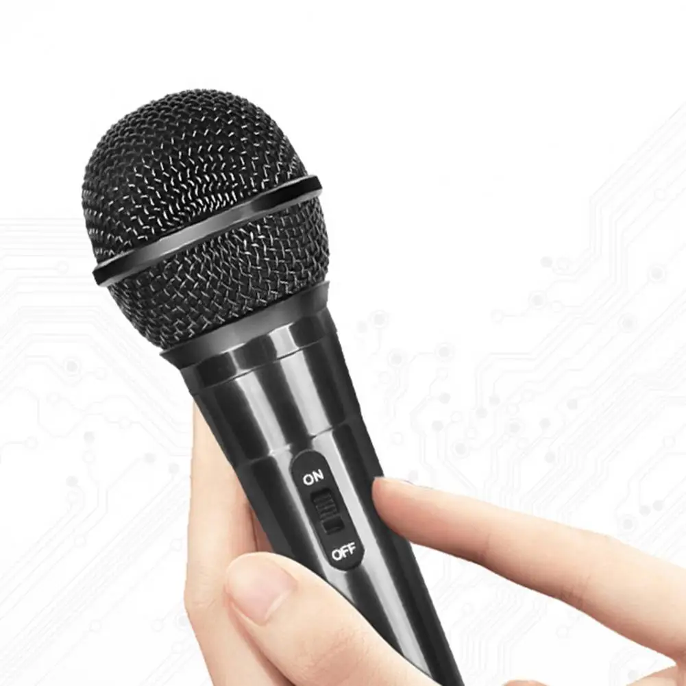 Song Singing Widely Compatible 3.5mm/6.5mm Port Wired Karaoke  Microphone for Home