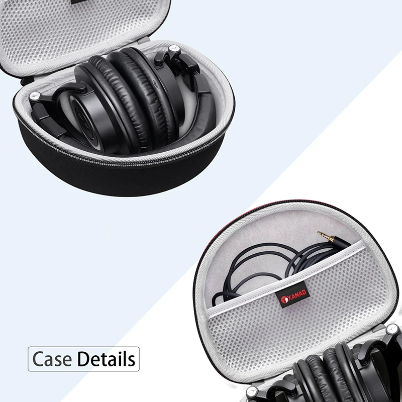 XANAD EVA Hard Case for Audio Technica ATH M20X/M20xBT/M30x/M40x/M50X/M50xBT2/M60X/M70X Headphones Tavel Storage Bag