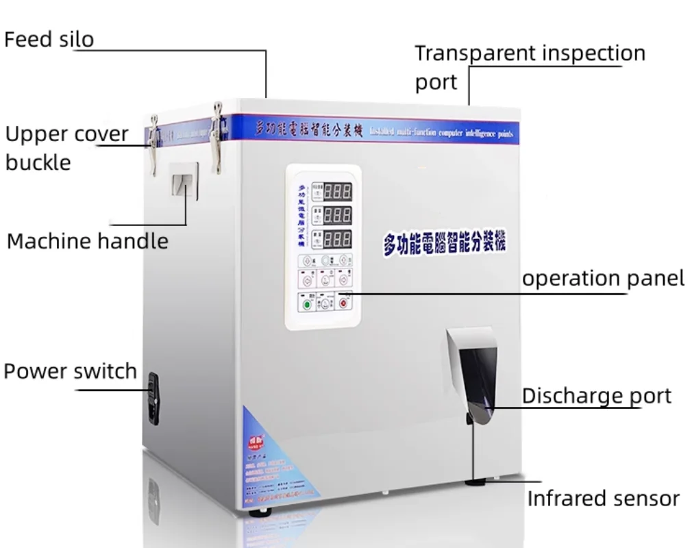 

25A (spiral version)modelMultifunctional spiral packaging machine, intelligent weighing machine, tea packaging