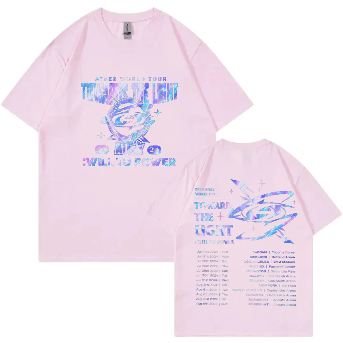 Ateez Bands World Tour 2024 Graphic T-shirt Fashion Y2K Style Short Sleeve T-shirts Men Women Harajuku Kpop Oversized T Shirt