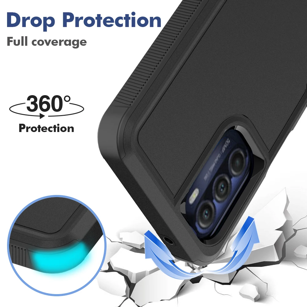 Fashion Armor Case for Motorola Moto G Stylus 5G 2022 4G 2021 Hybrid Shell Dual Layer Shockproof Protection Plain Back Cover