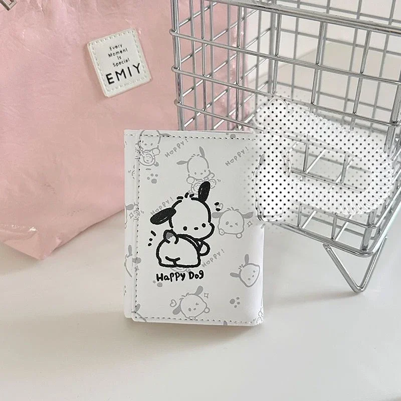 

Miniso Sanrio Почтовый кошелек простой мультяшный женский кошелек для монет короткий кошелек для карт Студенческая Милая оригинальная маленькая Тройная складка