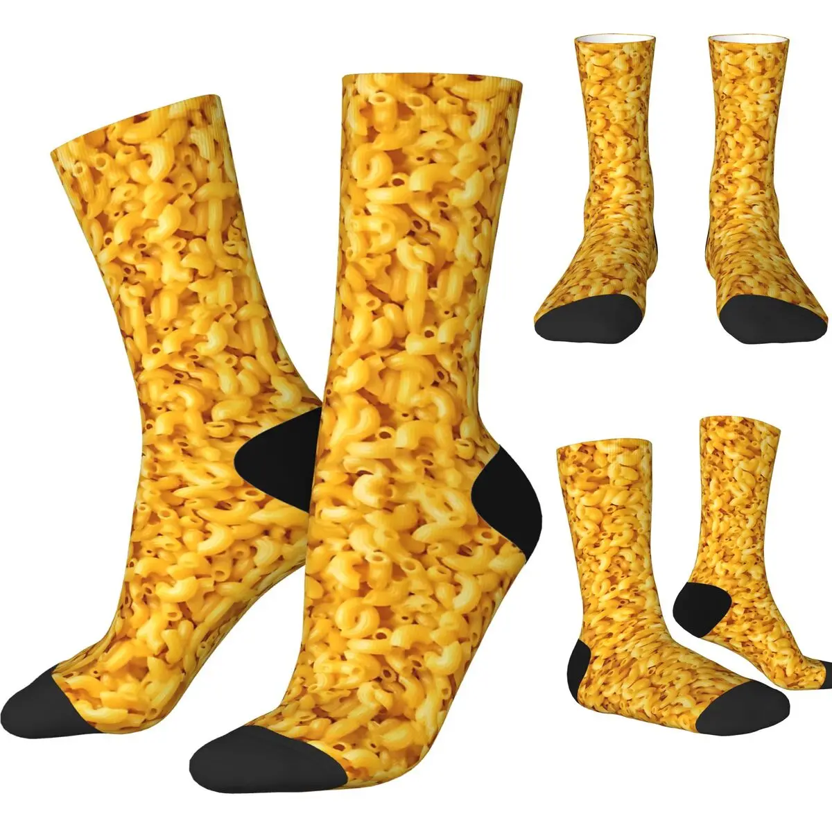 Autumn Winter Casual Women Men Mac And Cheese Hot Food Socks Non-slip Crew Socks