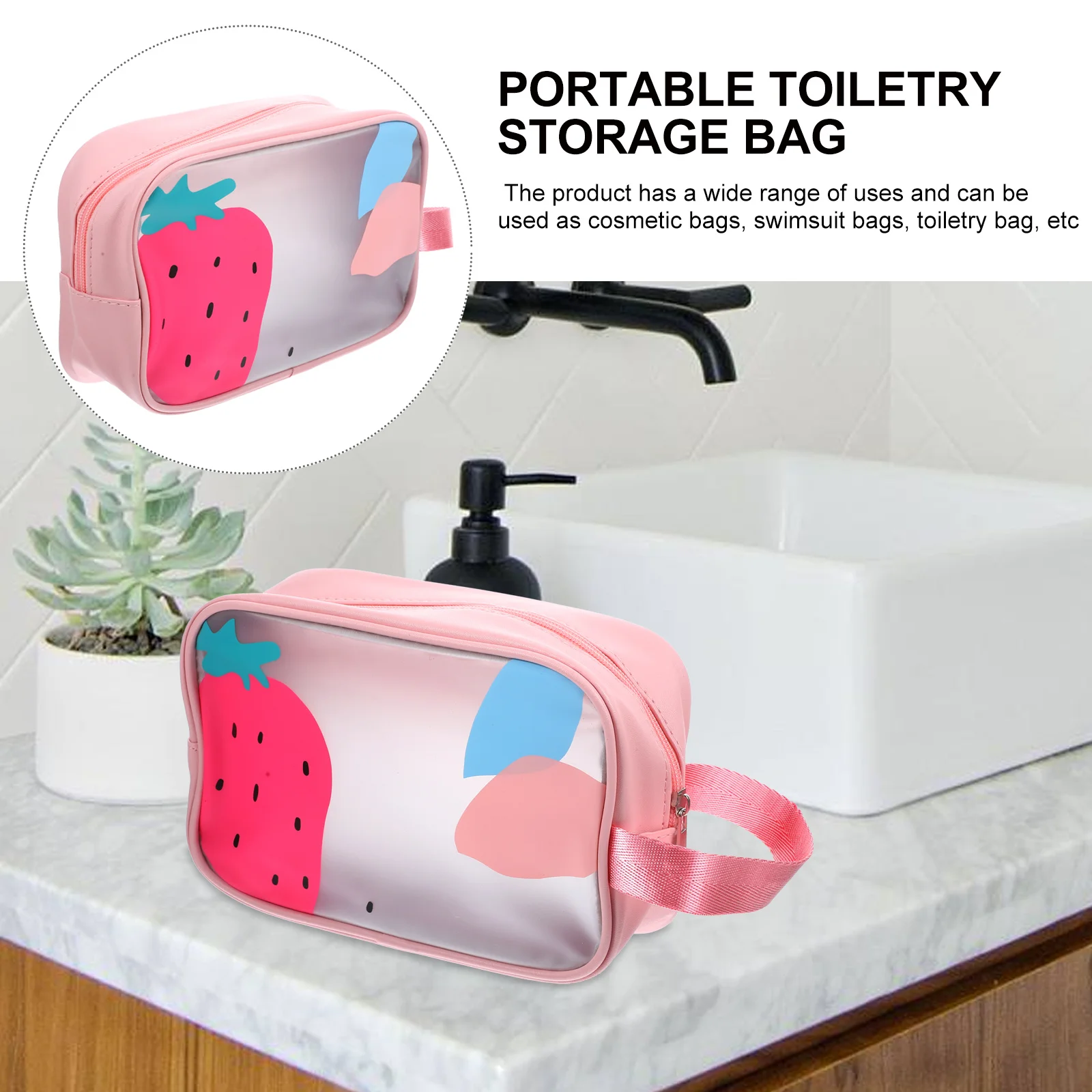 

Waterproof Toiletry Bag Multi-Function Travel Organizer with Wide Opening for Girls Women Vacation Hiking Camping Use