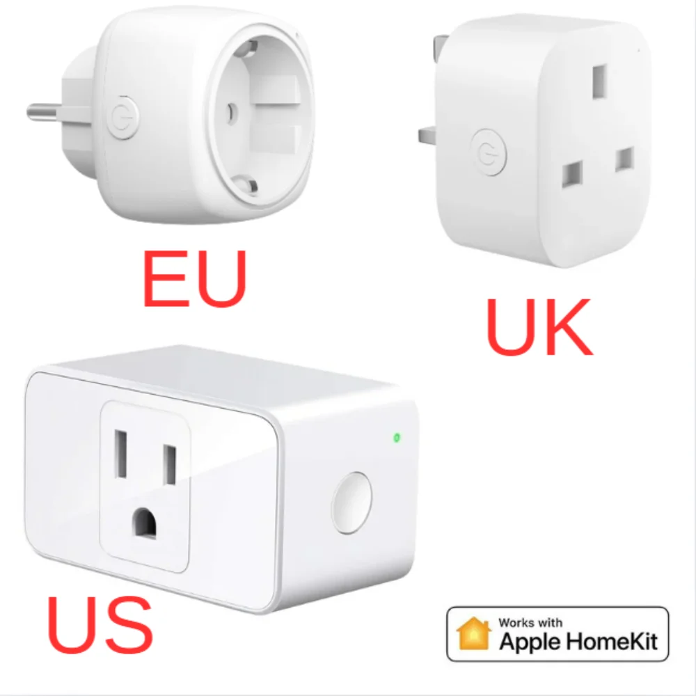 HomeKit Smart Wifi Plug Mini UK/US Socket APP Remote Voice Control Timer Function Support Alexa Google Assistant SmartThings