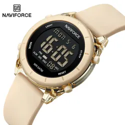 NAVIFORCE Digital Watches Lady Sports Wristband Multifunction Waterproof Chrono Wristwatch Outdoor Girls Fashion Student Watch