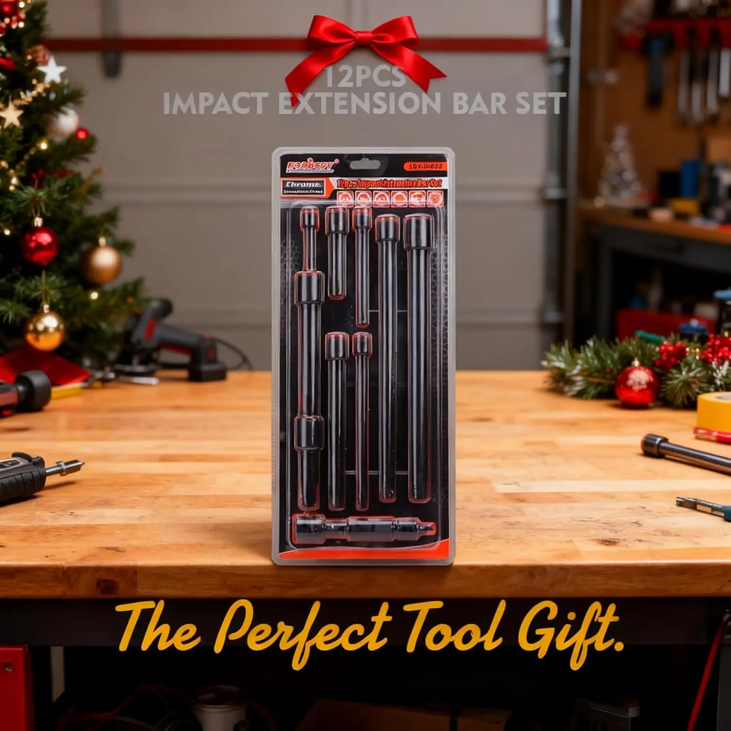 12개입 1/4', 3/8', 1/2' 임팩트 소켓 연장 세트, CR-V 스틸