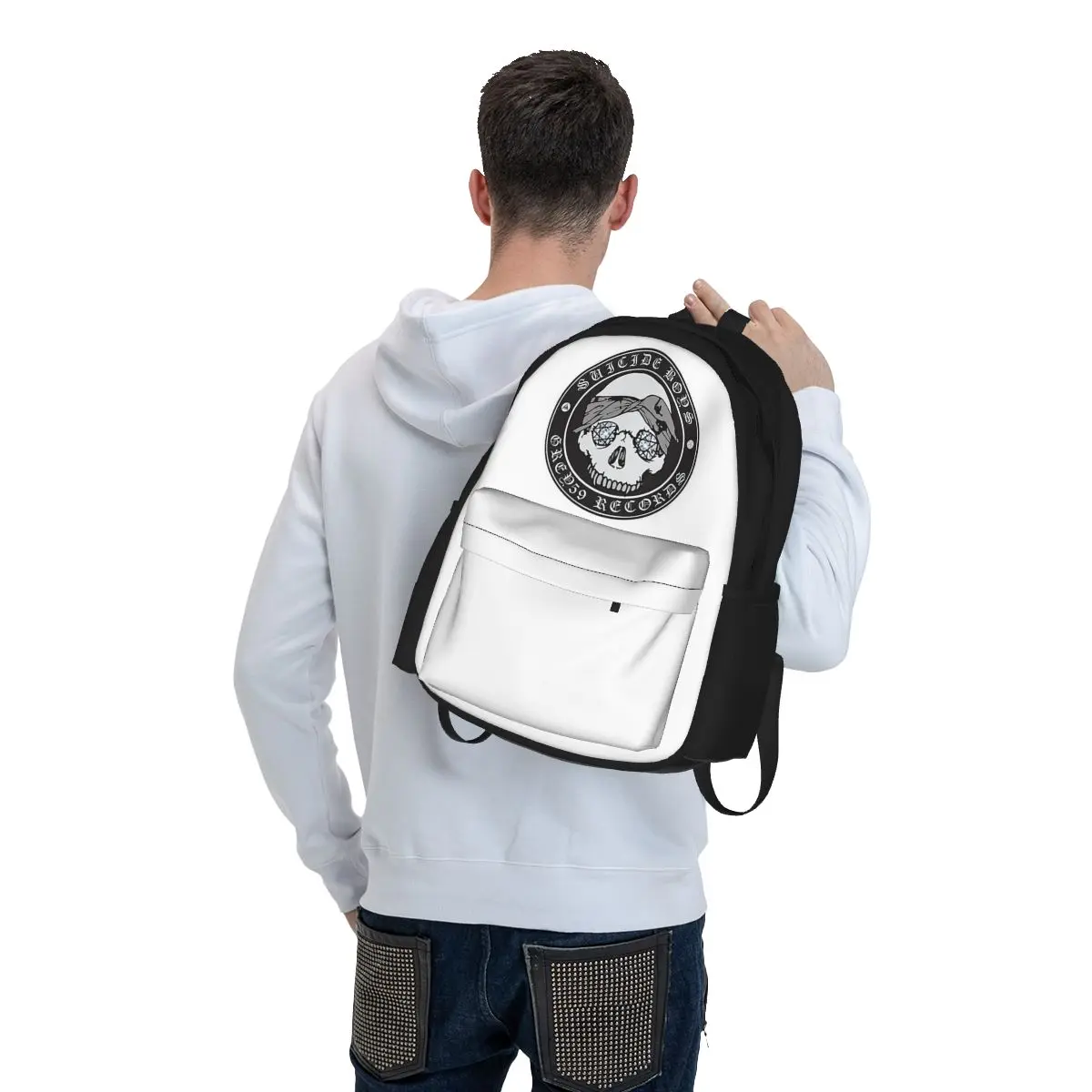 GREY 59 $uicideboy$ Logo Backpacks Boys Girls Bookbag  School Bags Cartoon Kids Rucksack Travel Rucksack Shoulder Bag