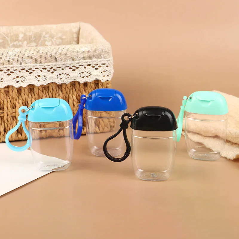 زجاجات محمولة قابلة لإعادة الملء 30 مل مع خطاف مطهر لليدين حاوية مستحضرات التجميل الكحولية حاوية توزيع الصابون الصغيرة في الهواء الطلق #5