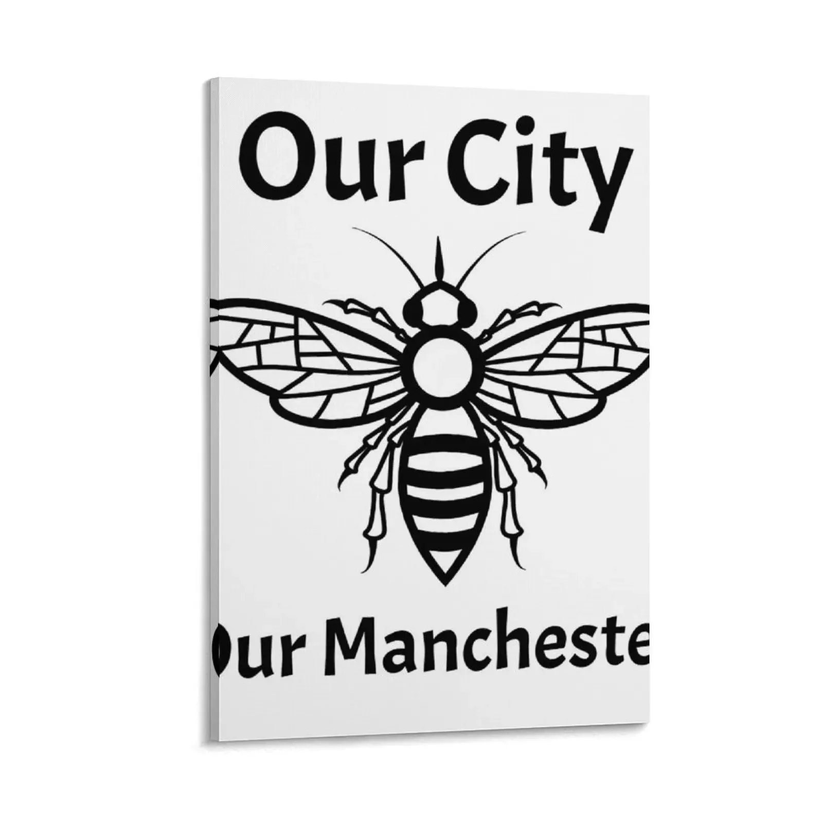 

Our City, Our Manchester Bee Canvas Painting room decor posters Picture on the wall