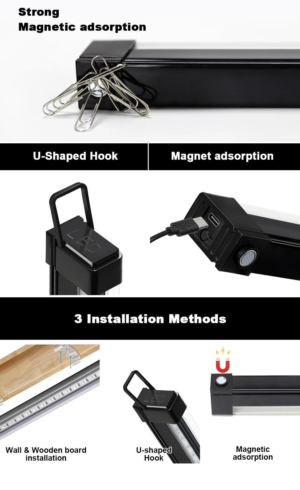 395-405nm Schwarz Licht LED UV Lampe Gel T8 Rohr 5V USB Stecker Ultraviolett Licht LED Bühne schwarzlicht UV LED Nagel Lampe Teile Wachsen – Detail 7