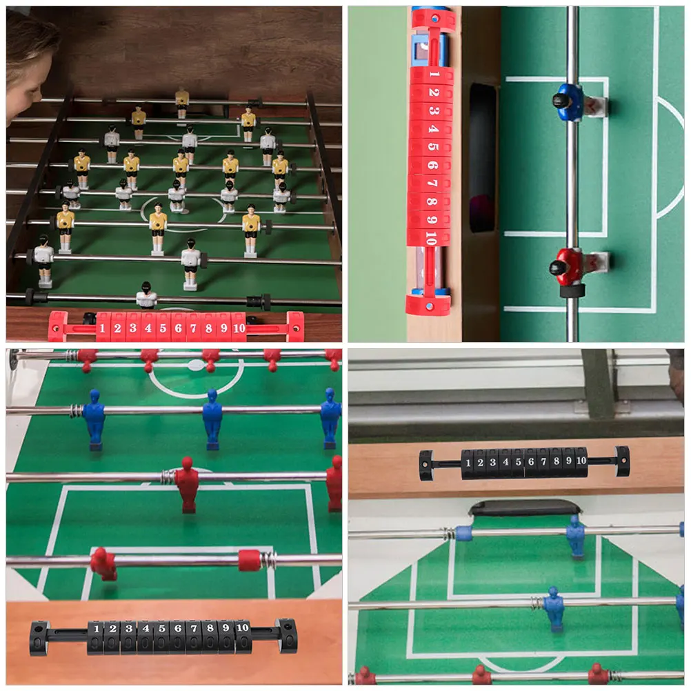 

4pcs Foosball Score Counters Multifunctional Table Football Scoring Units With Grid Markers Compact Durable Easy To Use