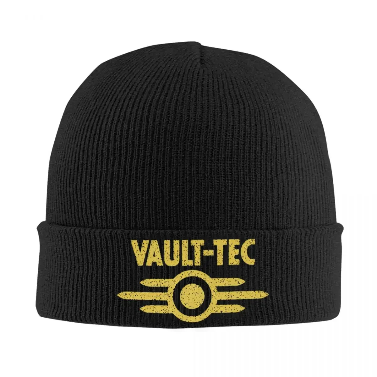 Vault-Tec Logo Knitted Hat Beanies Winter Hat Warm Hip Hop Fashion Fallouted Video Game Cap for Men Women