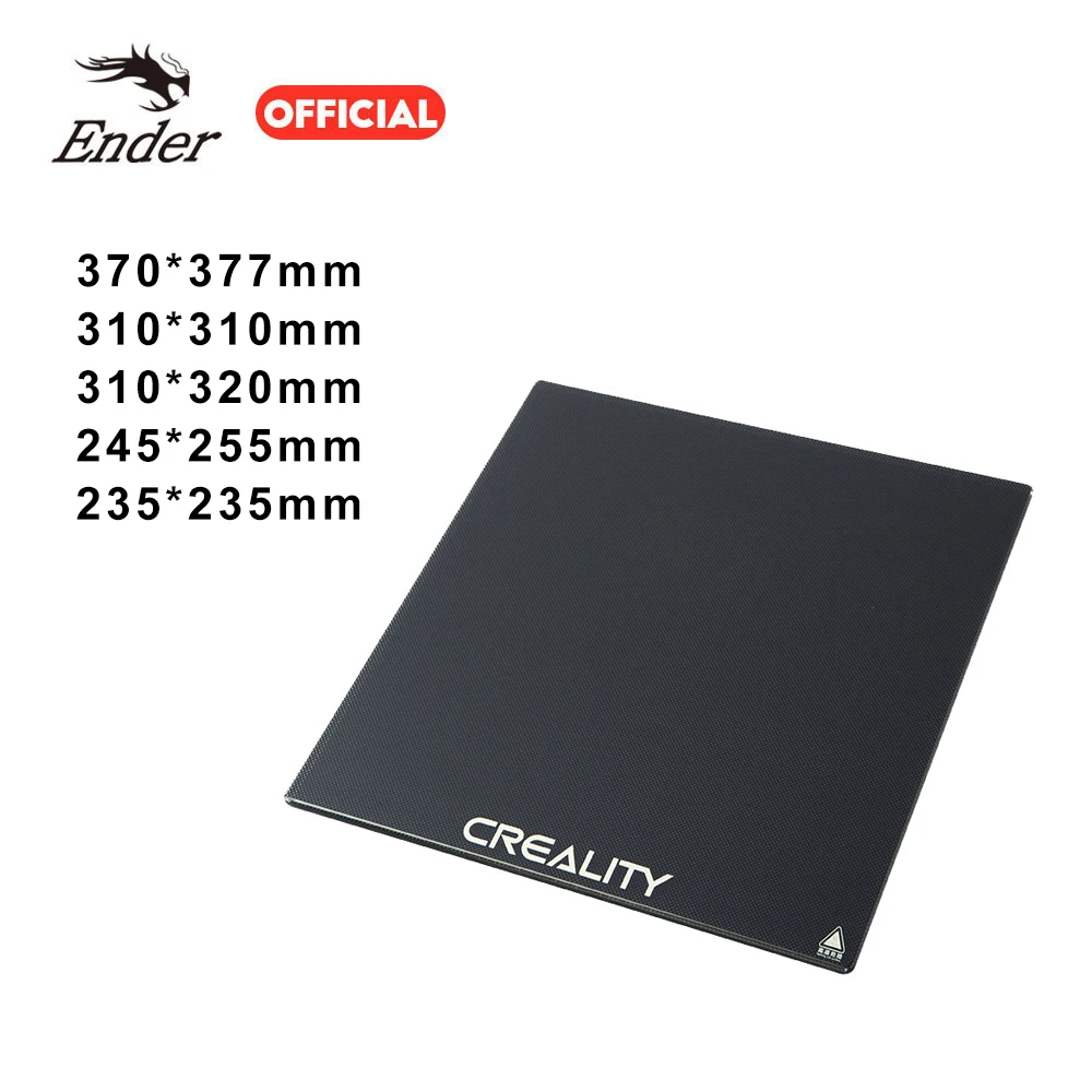 Plataforma De Vidro Carborundum Hotbed Acessórios, Creality Impressora 3D Placa De Vidro De Carbono para Ender-3, Ender-5, CR-10 Impressoras Série