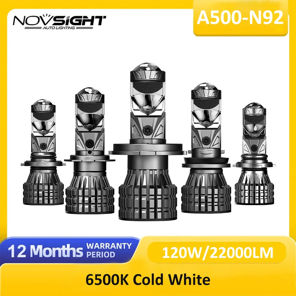 

NOVSIGHT H4/9003/HB2 LED Headlight For Car H11 LED H7 9005/HB3 9006/HB4 6500K 120W 22000LM 9-32V LED Auto Headlamp Light Bulbs