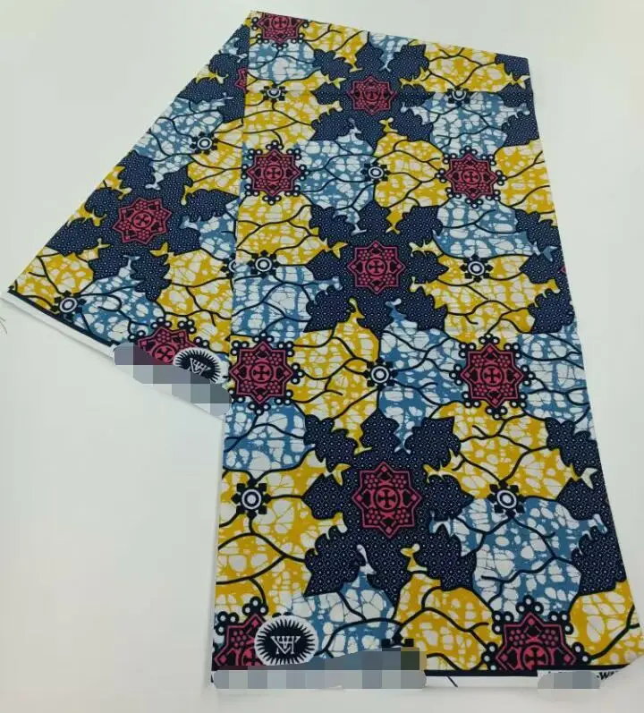 New Guaranteed Veritable 100% Original Real Wax Ankara Fabric African Print Fabric For Wedding Dress Tissus Cotton 6Yards