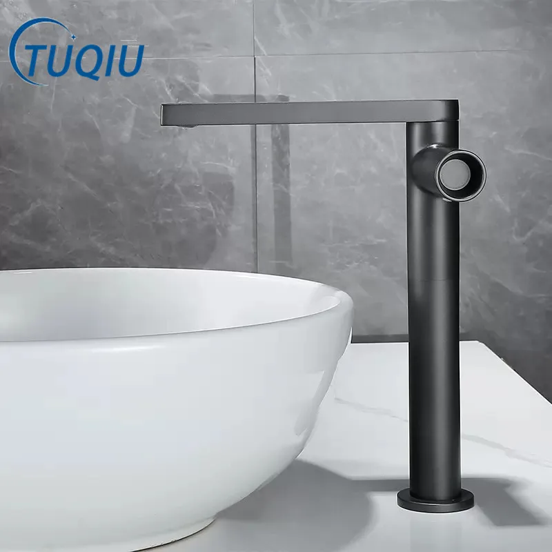 Basin Faucet Gray Bathroom Faucet Single handle Basin Mixer Tap Hot and Cold Water Faucet Brass Sink Water Crane New Arrivals