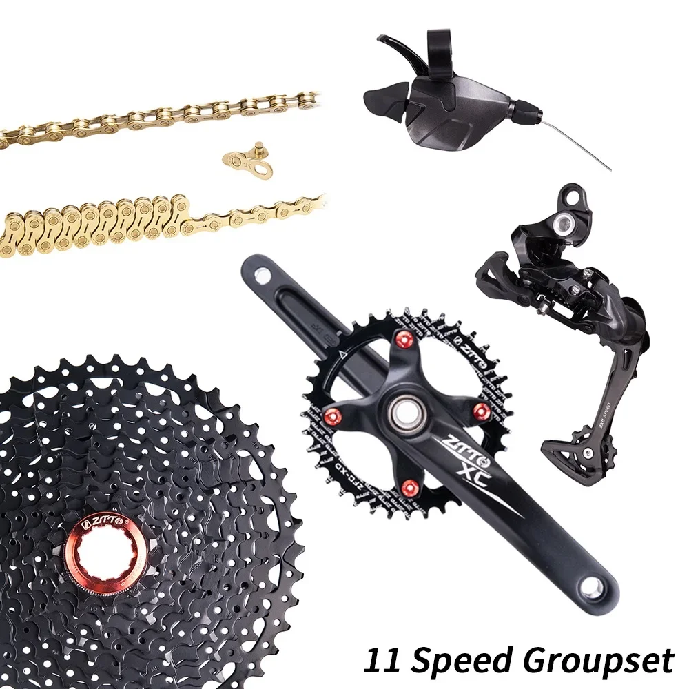 MTB 1*11 Speed Groupset 11S Shifter Rear Derailleur Crankset Chainring Chainwheel Mountain Bike 11Speed 46T Cassette 11S Chain