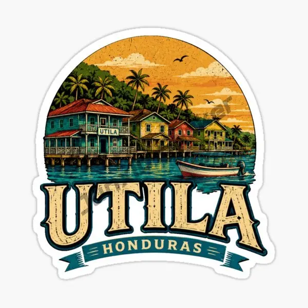 HONDURAS Diving Scenery Flag Shield Map Creative PVC Sticker Decorate Car Motorcycle Bicycle Helmet Window Wall Decal Accessorie - view 3