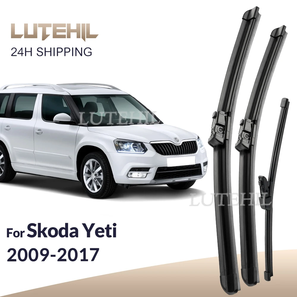Für Skoda Yeti 2009-2017 2010 2011 2012 2013 2014 Wischer Vorne und Hinten Wischerblätter Windschutzscheibe Windschutz Fenster Pinsel 24 "19" 11"