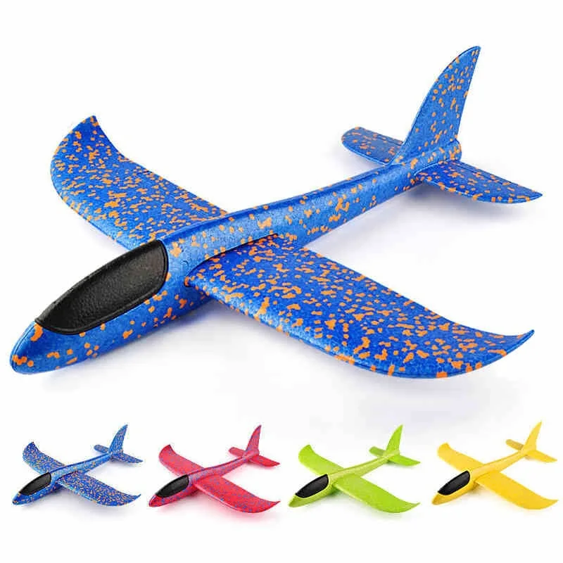 48CM Big Foam Plane Glider Hand Throw Airplane Light Inertial EPP Bubble Planes Outdoor Launch Kids Toys for Children Boys Gift