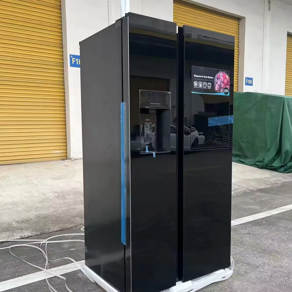 610L Liter Double-door Side-by-side Door Household Large-capacity Inverter Wind-cooling Sound Large-screen Smart Refrigerator